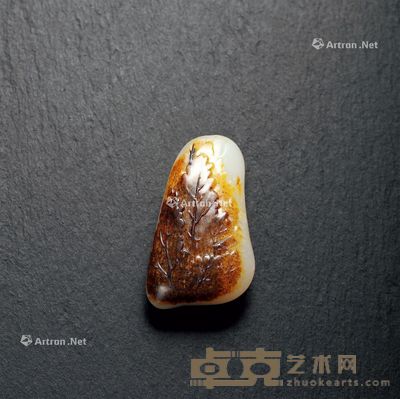 瞿利军 新疆和田玉籽料秋山隐逸 5.2×3.2×1.5cm(独籽);重44.5g