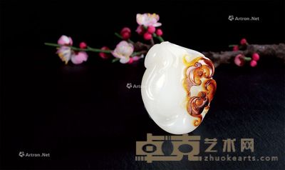 曹国斌 新疆和田玉籽料福寿双全 6.3×4.8×3.2cm;重150g