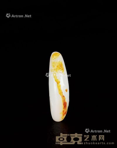 吴金星 新疆和田玉籽料爱莲 4.0×1.3×1.1cm;重10g