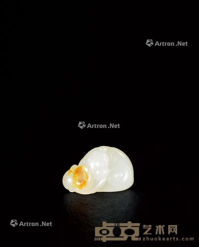 赵显志 新疆和田玉籽料灵猴 2.7×1.7×1.4cm;重9.3g