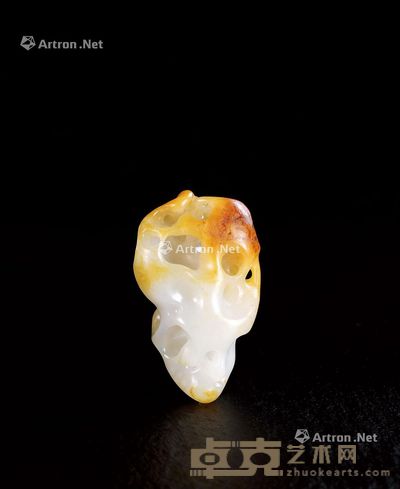 王自浩 新疆和田玉籽料太湖石把件 5.7×3.4×2.2cm(独籽);重46g