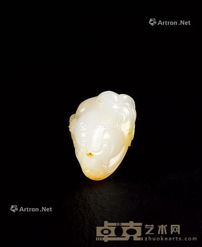 陈祖雄 新疆和田玉籽料太平有象 2.7×2.1×1.7cm（独籽）；重14g