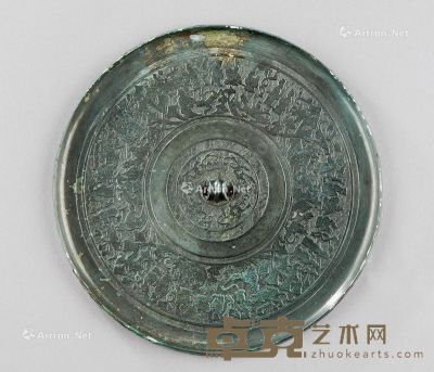 汉代 人物纹铜镜 直径19.4cm