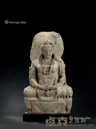 4-5世纪 石雕犍陀罗座像 高54cm