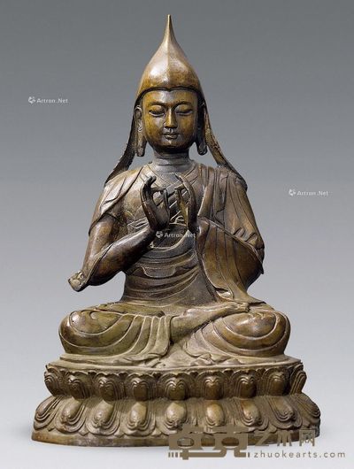 民国 宗喀巴铜像 高30.5cm
