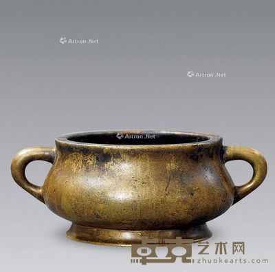 民国 “大明宣德款”款铜香炉 高6.7cm;17.5cm