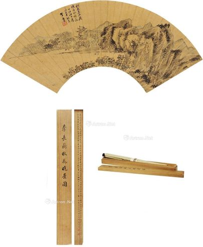 李流芳 秋花晚景图