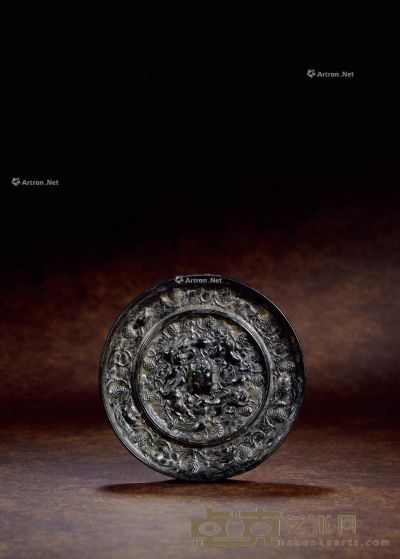 唐 青铜海兽葡萄镜 直径14.5cm