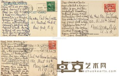 1935年作；1936年作；1947年作 黄柳霜 致摄影师有关代表作《上海快车》等重要信札三通 --
