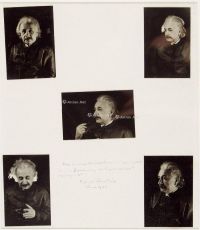 1936年作 爱因斯坦 五种姿势照片的赠言
