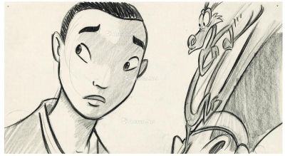 1998年作 迪斯尼动画工作室 《花木兰》（Mulan） 动画分镜头画稿 纸本 素描