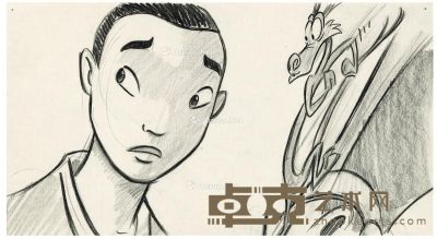 1998年作 迪斯尼动画工作室 《花木兰》（Mulan） 动画分镜头画稿 纸本 素描 14×25cm