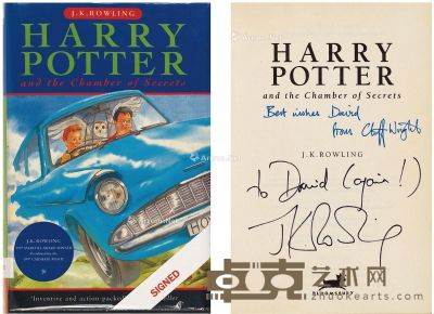 J·K·罗琳 《哈利·波特与密室》初版签赠本 20.5×13.5cm