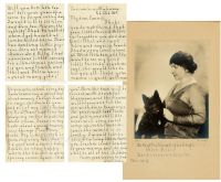 1889、1929年作 海伦·凯勒 儿时珍贵亲笔信及签名照
