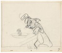 1954年作 米高梅电影公司 《猫和老鼠》（Tom and Jerry）系列动画分镜头画稿 纸本 素描