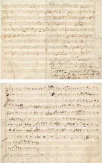 1785年作 莫扎特 为学生作《c小调赋格曲（作品号506a）》珍贵原稿