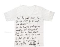 约1991年 迈克尔·杰克逊 长篇赠言慈善T恤衫