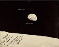 1968年作 阿波罗八号宇航员安德斯 签名“地出”照