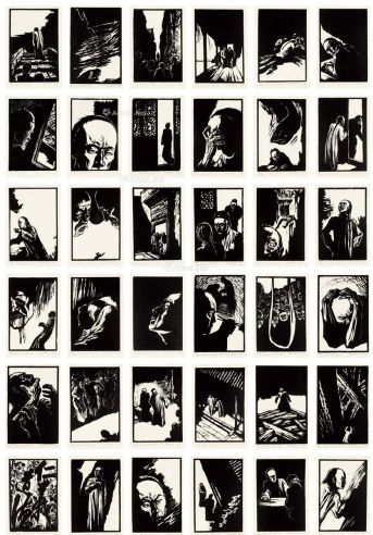 1985年作 《狂人日记》全套木刻版画（50版之第40） 纸本（蝉衣宣） 木刻版画