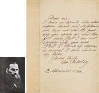 1894年11月作 托尔斯泰 英文亲笔信