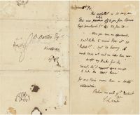 1823年1月24日作 兰姆 有关代表作《伊利亚随笔》的亲笔信