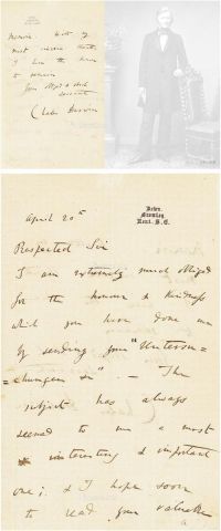 1861年作 达尔文 致植物学家希尔的亲笔信
