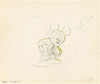 1940年作 迪斯尼动画工作室 米老鼠（Mickey Mouse）《幻想曲》动画分镜头画稿 纸本 铅笔线描