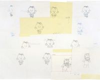 约2009年作 上海美术电影制片厂 《大耳朵图图》动画分镜头原稿 （一批二十五页） 纸本铅笔线描