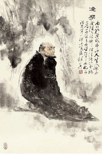 颜梅华 达摩面壁图