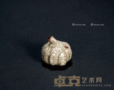 宋 哥窑蒜头形水滴 高4.5cm