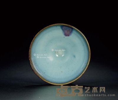 金元 钧窑蓝釉紫斑碗 高6.9cm；口径17.7cm