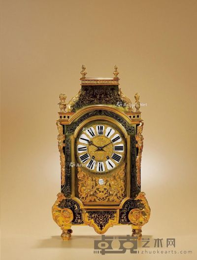 19世纪 铜鎏金珍贵材质台钟 长37.5cm；宽14.5cm；高68cm