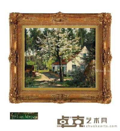 19至20世纪 乡村美景 布面油画 高73.5cm；宽83.5cm
