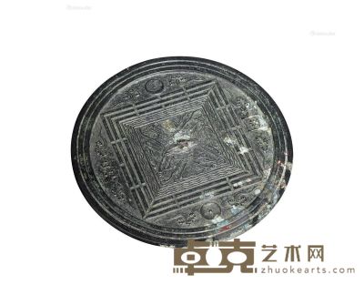 汉代 山水八卦铜镜 直径21cm