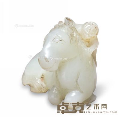 清 玉雕马上封侯 长5.2cm；高4.2cm