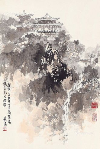 何镜涵 山水