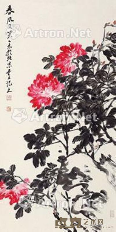 李文亮 春风又笑 134×68.5cm