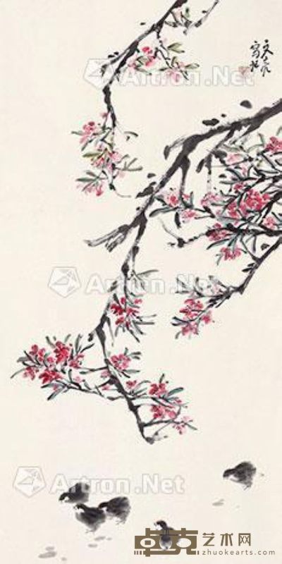 李文亮 花鸟 135×66.5cm