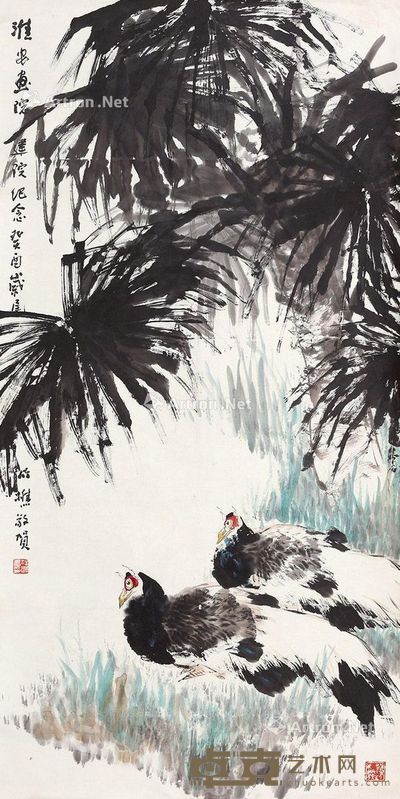 祝焘 褐马鸡 136×68cm