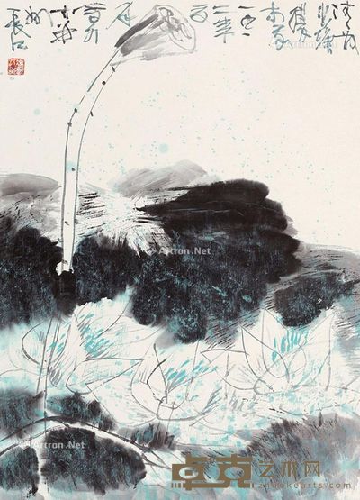 冯长江 荷花 77×55cm