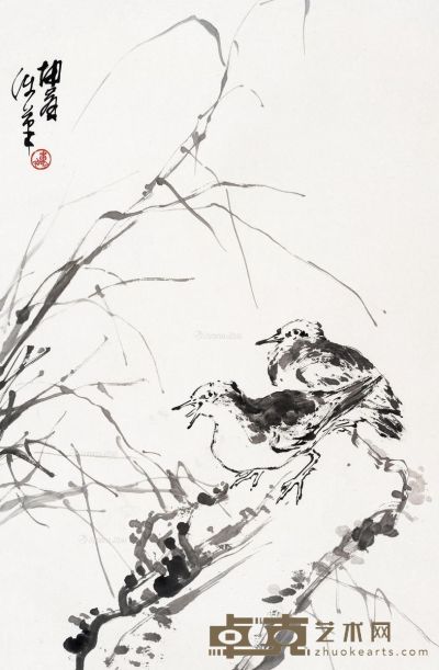卢坤峰 花鸟 69×45cm