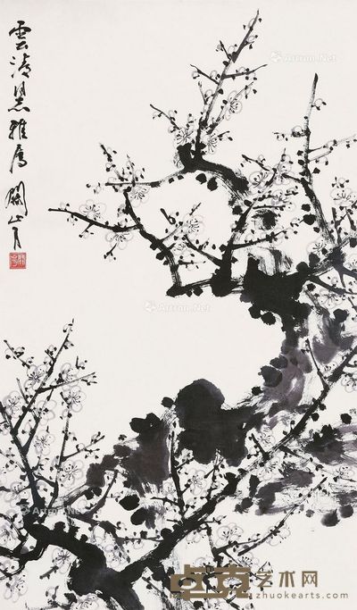关山月 梅花 86×50cm