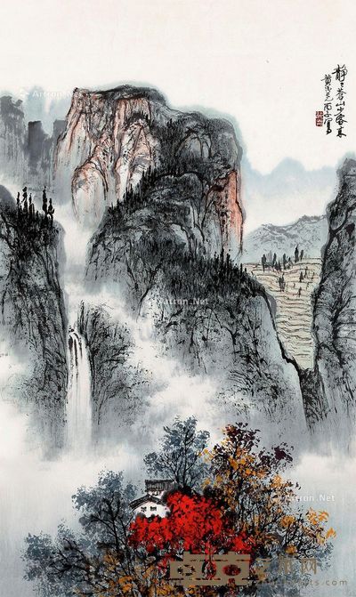 黄纯尧 静静苍山少客来 70×46cm