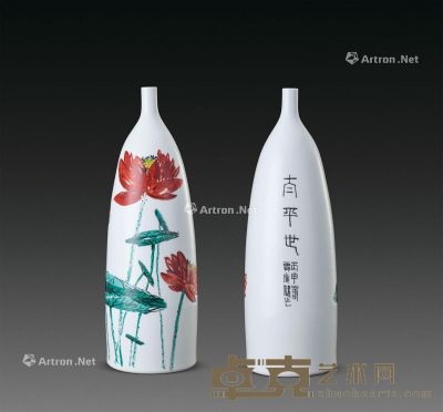 当代 贾广健画瓶 54×18cm
