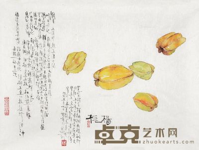 戴礼舜 杨桃 34×46cm