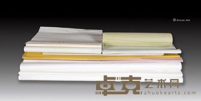 茶色瓦当纹笺宣纸 (一批) 131×32cm×20；尺寸不一