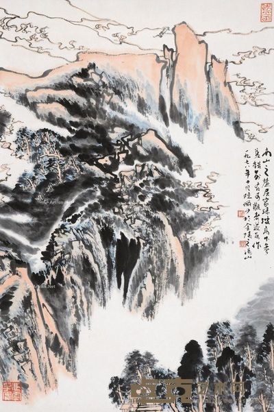 陆俨少 南山之麗 68×45cm