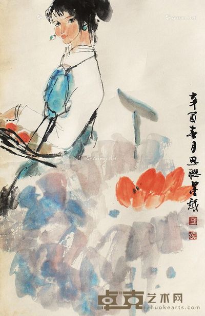 周思聪 人物 68×44cm