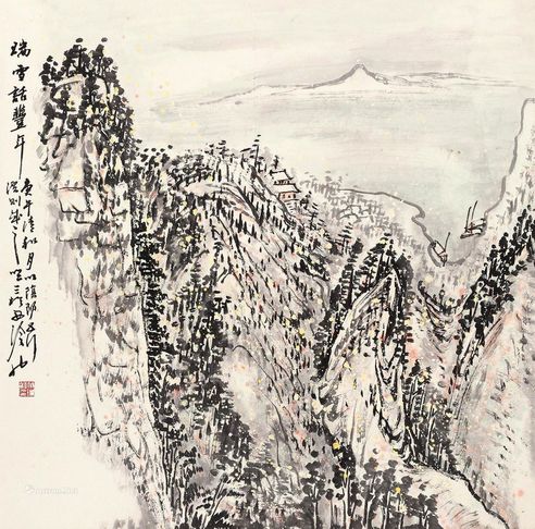 郑竺三 山水