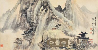 张碧寒 华山棋亭图 60×117cm